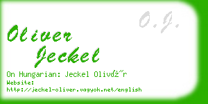 oliver jeckel business card